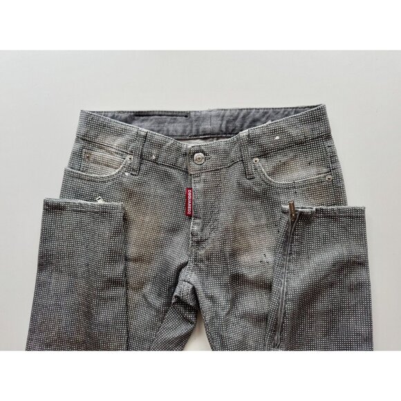 NWOT DSQUARED2 Cool Girl Swarovski Crystal Low Rise Skinny Ankle Jeans, Size 40 - Picture 12 of 16